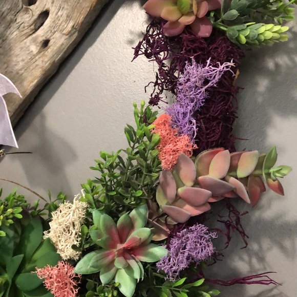 NEW Spring grapevine wreath succulent moss bird mushroom 🍄 cottage core - Picture 11 of 17